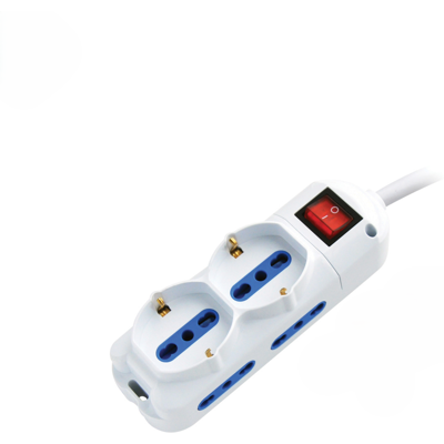 ALCAPOWER Multipresa Elettrica 6 Posti, 4 Prese Bipasso 10/16a E 2 Prese Schuko, Cavo 1.5m, Spina 90 Gradi, Interruttore Luminoso, Colore Bianco ALCAPOWER Multipresa Elettrica 6 Posti, 4 Prese Bipasso 10/16a E 2 Prese Schuko, Cavo 1.5m, Spina 90 Gradi, Interruttore Luminoso, Colore Bianco