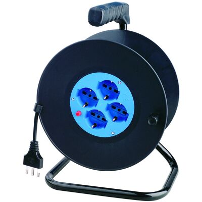 TECHLY Avvolgicavo 4 Prese Bipasso/schuko 25 Mt - TECHLY Avvolgicavo 4 Prese Bipasso/schuko 25 Mt -