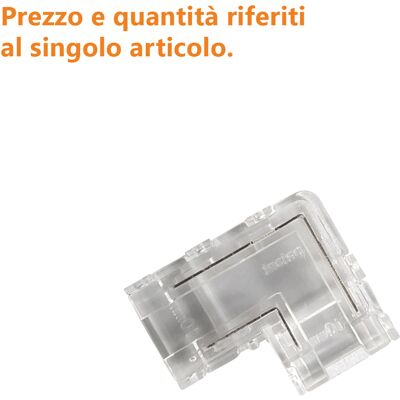 ALCAPOWER Connettore Angolare 90° Per Strisce Led Cob 12-24v, Giunzione A 2 Pin Per Pcb 10mm, Installazione Rapida E Affidabile Per Illuminazione ALCAPOWER Connettore Angolare 90° Per Strisce Led Cob 12-24v, Giunzione A 2 Pin Per Pcb 10mm, Installazione Rapida E Affidabile Per Illuminazione