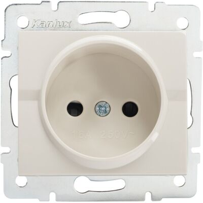 KANLUX Stagno Senza Terra - Infisso - Abs Ignifuge - Crema - 16a KANLUX Stagno Senza Terra - Infisso - Abs Ignifuge - Crema - 16a