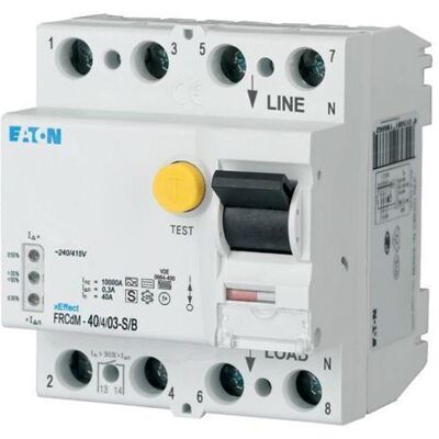 Eaton FRCDM-40/4/03-S/B - Interruttore differenziale 40A 4p 300mA Eaton FRCDM-40/4/03-S/B - Interruttore differenziale 40A 4p 300mA