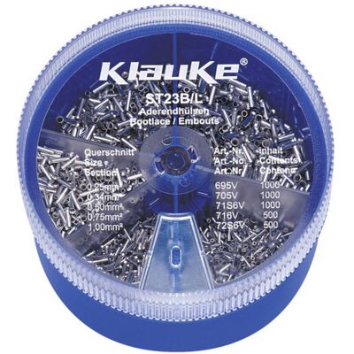 Klauke ST23B Assortimento di terminazioni non isolate in rame - Set di morsetti elettrici Klauke ST23B Assortimento di terminazioni non isolate in rame - Set di morsetti elettrici