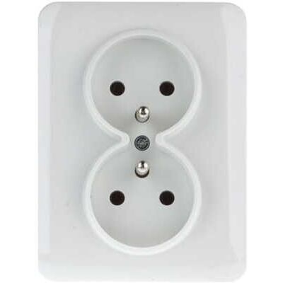 OEM Presa Doppia Lumina Con/senza 16a Completa Bianca Wl1220 OEM Presa Doppia Lumina Con/senza 16a Completa Bianca Wl1220