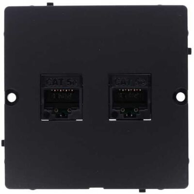 OEM Presa Doppia Per Computer Simon Basic Rj45, Categoria 5e (modulo). Presa A Vite Per Montaggio Su Scatola, Nera Bmf52.02/49 OEM Presa Doppia Per Computer Simon Basic Rj45, Categoria 5e (modulo). Presa A Vite Per Montaggio Su Scatola, Nera Bmf52.02/49