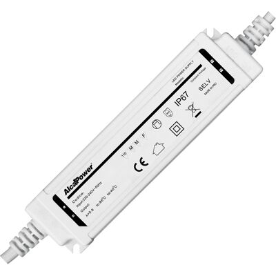 ALCAPOWER Alimentatore Switching 12v 40w 3.3a Ip67 Waterproof, Trasformatore Per Illuminotecnica Professionale, Compatto Per Uso Interno Ed Esterno ALCAPOWER Alimentatore Switching 12v 40w 3.3a Ip67 Waterproof, Trasformatore Per Illuminotecnica Professionale, Compatto Per Uso Interno Ed Esterno