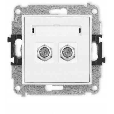 KARLIK Presa Antenna Doppia 25igf-2 Plastica Ip20 KARLIK Presa Antenna Doppia 25igf-2 Plastica Ip20