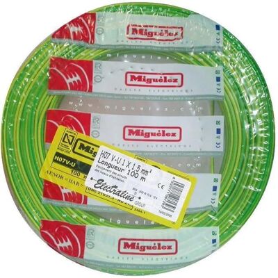 Cavo Electraline 1,5 mm² 100 m Giallo/Verde - Cavo elettrico Cavo Electraline 1,5 mm² 100 m Giallo/Verde - Cavo elettrico