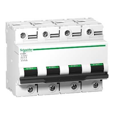 Schneider Electric C120H - Interruttore - 4P - 80 A - Curva B - A9N18435 Schneider Electric C120H - Interruttore - 4P - 80 A - Curva B - A9N18435