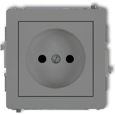 KARLIK Deco Presa Singola B/u Grigio Opaco 27dgp-1p KARLIK Deco Presa Singola B/u Grigio Opaco 27dgp-1p