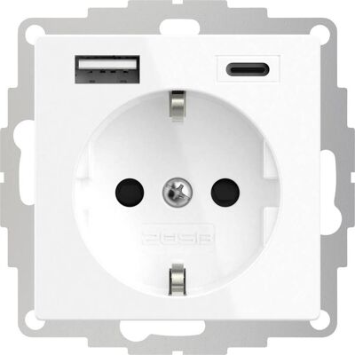 Presa con USB - Bianco - 2USB 2U-449511 - Presa di corrente Presa con USB - Bianco - 2USB 2U-449511 - Presa di corrente