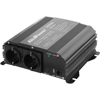 ALCAPOWER Inverter Ad Onda Sinusoidale Pura 300w, Ingresso 12v Dc, Uscita 230v Ac, 2 Prese Schuko, Usb 5v 500ma Per Dispositivi Elettronici Sensibili ALCAPOWER Inverter Ad Onda Sinusoidale Pura 300w, Ingresso 12v Dc, Uscita 230v Ac, 2 Prese Schuko, Usb 5v 500ma Per Dispositivi Elettronici Sensibili