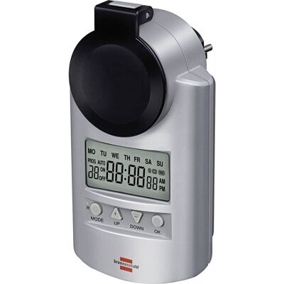 Brennenstuhl - 1507490 Timer A Spina Analogico Digitale Settimanale 23 H/59 Min 3680 W Ip44 Funzione Di Conto Alla Rovesc Brennenstuhl - 1507490 Timer A Spina Analogico Digitale Settimanale 23 H/59 Min 3680 W Ip44 Funzione Di Conto Alla Rovesc