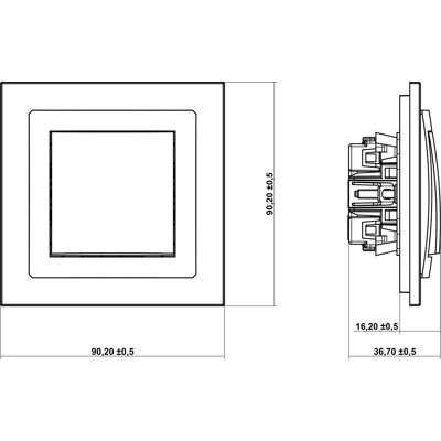 KARLIK Interruttore Deco Unipolare Normalmente Aperto (un Tasto, Senza Pittogrammi), Bianco Opaco 25dwp-4.1 KARLIK Interruttore Deco Unipolare Normalmente Aperto (un Tasto, Senza Pittogrammi), Bianco Opaco 25dwp-4.1