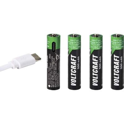 VOLTCRAFT Batteria Ricaricabile Ministilo (aaa) Li-ion 500 Mah 1.5 V 4 Pz. VOLTCRAFT Batteria Ricaricabile Ministilo (aaa) Li-ion 500 Mah 1.5 V 4 Pz.