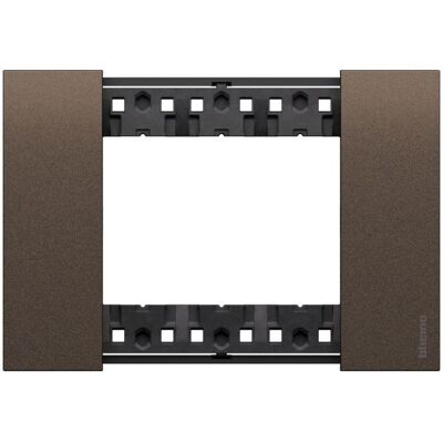 BTicino Ka4803kb - Placca Living Now 3 Moduli Bronze Zama Serie Civile BTicino Ka4803kb - Placca Living Now 3 Moduli Bronze Zama Serie Civile