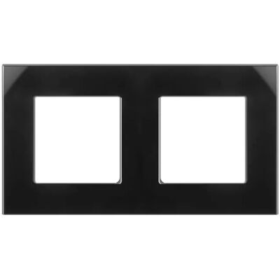 Maclean MCE729B - Cornice in vetro per presa a parete - Nero Maclean MCE729B - Cornice in vetro per presa a parete - Nero