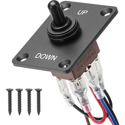 VEVOR Interruttore A Levetta, Con Inversione Di Polarita Momentanea A 6 Pin (on)-off-(on) Cc 12v/30a Ca 250v/15a, Con Pannello Di Montaggio Su E Giu E Cappuccio Impermeabile Per Auto VEVOR Interruttore A Levetta, Con Inversione Di Polarita Momentanea A 6 Pin (on)-off-(on) Cc 12v/30a Ca 250v/15a, Con Pannello Di Montaggio Su E Giu E Cappuccio Impermeabile Per Auto