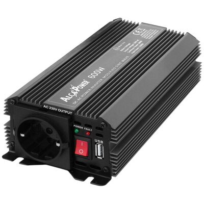 ALCAPOWER Inverter Soft Start 600w 24v Dc A 230v Ac Con Uscita Usb 5v, Tecnologia Di Protezione Avanzata E Potenza Di Spunto Fino A 1200w ALCAPOWER Inverter Soft Start 600w 24v Dc A 230v Ac Con Uscita Usb 5v, Tecnologia Di Protezione Avanzata E Potenza Di Spunto Fino A 1200w