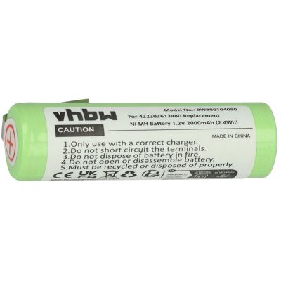 VHBW Batteria Compatibile Con Philips Philishave Hp2750, Hq6675, Hq6676, Hq6695, Hqc280 Rasoio Elettrico (2000mah, 1,2v, Nimh) VHBW Batteria Compatibile Con Philips Philishave Hp2750, Hq6675, Hq6676, Hq6695, Hqc280 Rasoio Elettrico (2000mah, 1,2v, Nimh)