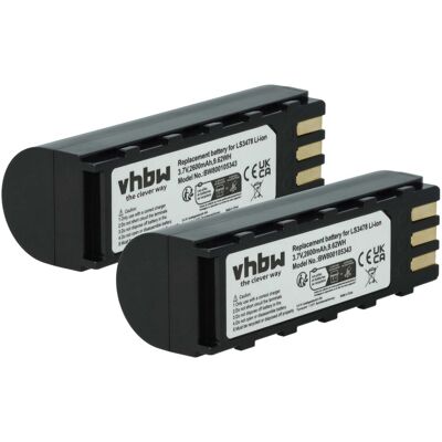 VHBW 2x Batteria Sostituisce Symbol Kt-btymt-01r, Btry-ls34iab00-00, 21-62606-01 Per Lettore Di Codici A Barre, Pos (2600mah, 3,7v, Li-ion) VHBW 2x Batteria Sostituisce Symbol Kt-btymt-01r, Btry-ls34iab00-00, 21-62606-01 Per Lettore Di Codici A Barre, Pos (2600mah, 3,7v, Li-ion)