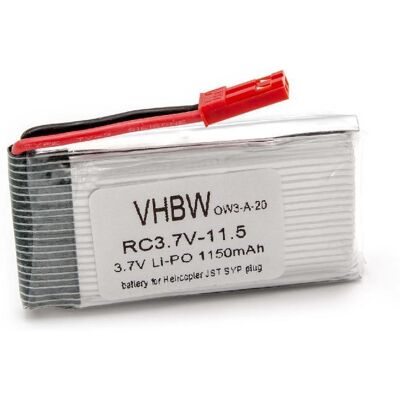 VHBW - Batteria Li-ion 1150mah (3.7v) Compatibile Con Modellino Rc Di Elicottero Jst Syp VHBW - Batteria Li-ion 1150mah (3.7v) Compatibile Con Modellino Rc Di Elicottero Jst Syp