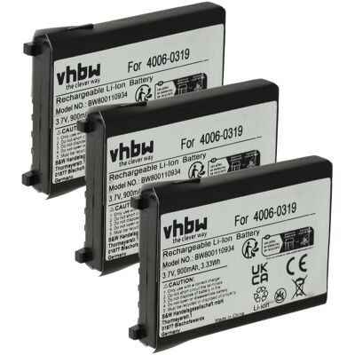 VHBW 3x Batteria Compatibile Con Psc Falcon Pt40-100, Pt40, Pt40 Pdt Lettore Di Codici A Barre, Pos (900mah, 3,7v, Li-ion) VHBW 3x Batteria Compatibile Con Psc Falcon Pt40-100, Pt40, Pt40 Pdt Lettore Di Codici A Barre, Pos (900mah, 3,7v, Li-ion)