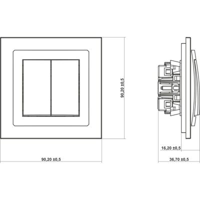 KARLIK Interruttore 12dwp-44.1 10 Ax 250 V KARLIK Interruttore 12dwp-44.1 10 Ax 250 V