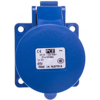Embase - p17 femmina 32A monofase 240V - IP44 - Socket Embase - p17 femmina 32A monofase 240V - IP44 - Socket