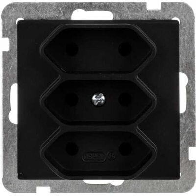 OEM Sonata Tripla Presa B/u 2.5a Euro Nero Metallizzato Gp-3r/m/33 OEM Sonata Tripla Presa B/u 2.5a Euro Nero Metallizzato Gp-3r/m/33
