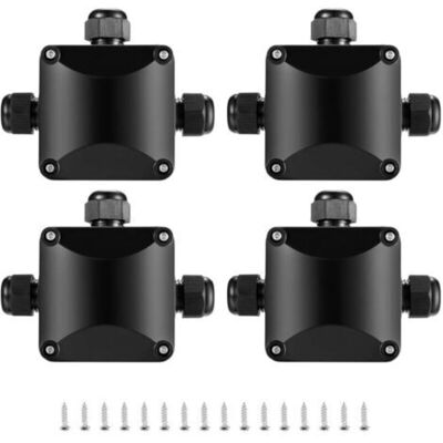 ENLENK 4 Pezzi Scatola Di Derivazione Ip68, Connettore Impermeabile A 3 Vie, Involucro Elettrico Per Esterni, Scatola Di Giunzione Elettrica Impermeabile - Ø 5,5 Mm-10 Mm/nero ENLENK 4 Pezzi Scatola Di Derivazione Ip68, Connettore Impermeabile A 3 Vie, Involucro Elettrico Per Esterni, Scatola Di Giunzione Elettrica Impermeabile - Ø 5,5 Mm-10 Mm/nero