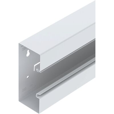 Cavedotto cavi OBO Bettermann - 2000mm, 170x70mm, Acciaio, Bianco - Rettangolare Cavedotto cavi OBO Bettermann - 2000mm, 170x70mm, Acciaio, Bianco - Rettangolare
