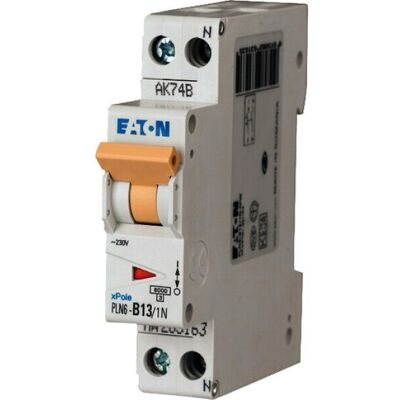 Eaton PLN6-C13/1N-DE - Interruttore magnetotermico - 13A, 1p+N, Tipo C Eaton PLN6-C13/1N-DE - Interruttore magnetotermico - 13A, 1p+N, Tipo C