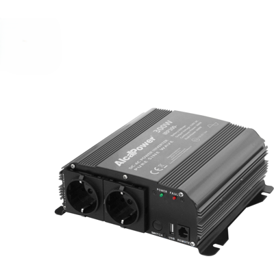 ALCAPOWER Inverter Onda Sinusoidale Pura 300w, Ingresso 24v Dc, Uscita 230v Ac, 2 Prese Schuko, Porta Usb 5v 500ma, Protezioni Integrate, 600w Spunto ALCAPOWER Inverter Onda Sinusoidale Pura 300w, Ingresso 24v Dc, Uscita 230v Ac, 2 Prese Schuko, Porta Usb 5v 500ma, Protezioni Integrate, 600w Spunto