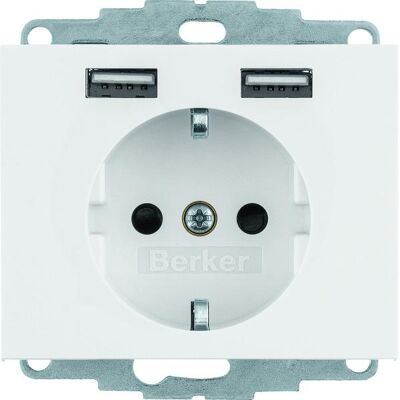 BERKER Presente Usb Elegante Con 2 Porte Usb BERKER Presente Usb Elegante Con 2 Porte Usb