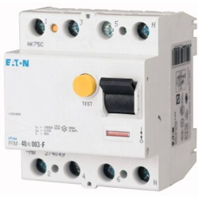 Eaton PFIM-63/4/003-G/F Interruttore differenziale - 63A, 4P, 30mA, Tipo G/F Eaton PFIM-63/4/003-G/F Interruttore differenziale - 63A, 4P, 30mA, Tipo G/F