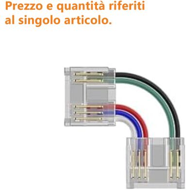 ALCAPOWER Connettore Angolare 5 Pin Per Strisce Led Rgbw - Giunzione Rapida Per Installazioni Professionali Su Angoli A 90 Gradi - Art. Rgbw-conn-ang ALCAPOWER Connettore Angolare 5 Pin Per Strisce Led Rgbw - Giunzione Rapida Per Installazioni Professionali Su Angoli A 90 Gradi - Art. Rgbw-conn-ang