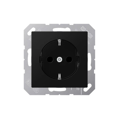 JUNG - A1521BFSWM - GraphiteBlack - IP20 - Presa JUNG - A1521BFSWM - GraphiteBlack - IP20 - Presa