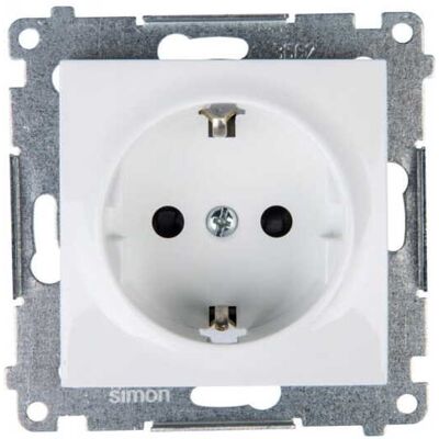 OEM Simon 54 Presa Singola Schuko Con/senza 16a Ip20 Con Otturatore A Binario, Connettori Rapidi, Bianca Dgsz1cz.01/11 OEM Simon 54 Presa Singola Schuko Con/senza 16a Ip20 Con Otturatore A Binario, Connettori Rapidi, Bianca Dgsz1cz.01/11