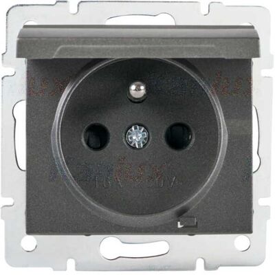 KANLUX Logi Presa Francese 16a Ip44 Grafite Da Incasso KANLUX Logi Presa Francese 16a Ip44 Grafite Da Incasso