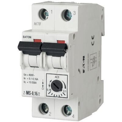 Interruttore di protezione motore Eaton - 2 poli, 0,63-1A - IP20 Interruttore di protezione motore Eaton - 2 poli, 0,63-1A - IP20