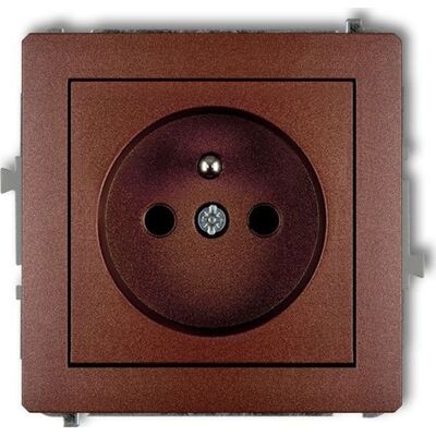KARLIK Deco Presa Singola Con/senza 2p+z, Marrone Metallizzato 9dgp-1zp KARLIK Deco Presa Singola Con/senza 2p+z, Marrone Metallizzato 9dgp-1zp