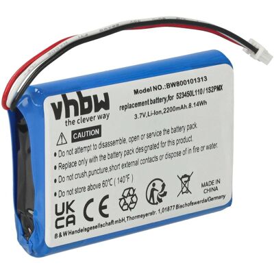 VHBW - Batteria Compatibile Con Blaupunkt Travelpilot 700, 500 Navigatore Gps (2200mah, 3,7v, Li-ion) - Sostituisce 1s2pmx, 523450l110 VHBW - Batteria Compatibile Con Blaupunkt Travelpilot 700, 500 Navigatore Gps (2200mah, 3,7v, Li-ion) - Sostituisce 1s2pmx, 523450l110