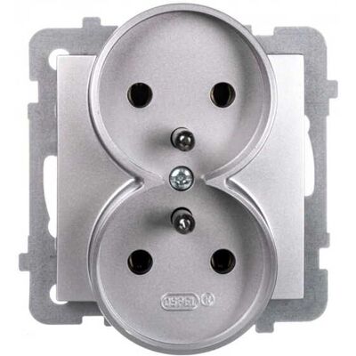 OEM Presa Doppia As Con/senza Argento Gp-2grz/m/18 OEM Presa Doppia As Con/senza Argento Gp-2grz/m/18