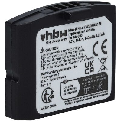 VHBW Batteria Compatibile Con Sennheiser Is 410, Is 410tv, Ri 410, Rs 4200, Rs 4200 Tv, Set 830 Auricolari Cuffie Wireless (140mah, 3,7v, Li-poly) VHBW Batteria Compatibile Con Sennheiser Is 410, Is 410tv, Ri 410, Rs 4200, Rs 4200 Tv, Set 830 Auricolari Cuffie Wireless (140mah, 3,7v, Li-poly)