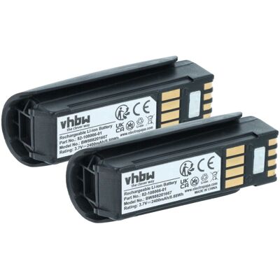 VHBW 2x Batteria Compatibile Con Symbol Mt2000, Mt2070, Mt2090 Lettore Di Codici A Barre, Pos (2400mah, 3,7v, Li-ion) VHBW 2x Batteria Compatibile Con Symbol Mt2000, Mt2070, Mt2090 Lettore Di Codici A Barre, Pos (2400mah, 3,7v, Li-ion)