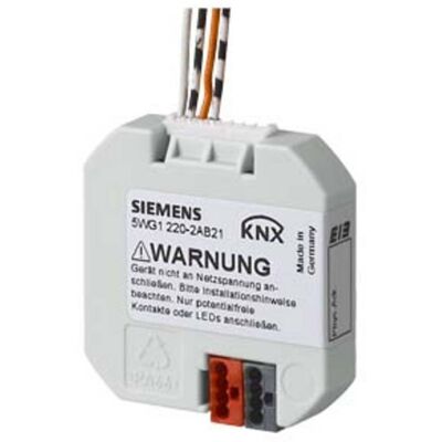 Interfaccia sistema KNX Siemens 5WG1220-2AB21 - 2 ingressi/uscite - IP20 Interfaccia sistema KNX Siemens 5WG1220-2AB21 - 2 ingressi/uscite - IP20