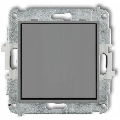 KARLIK Meccanismo Interruttore Icon Cross (un Tasto Senza Pittogramma) Grigio Opaco 27iwp-6.1 KARLIK Meccanismo Interruttore Icon Cross (un Tasto Senza Pittogramma) Grigio Opaco 27iwp-6.1