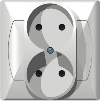 OEM Akcent Presa Doppia B/u Bianca Gp-2a/00 OEM Akcent Presa Doppia B/u Bianca Gp-2a/00