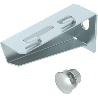 Supporto a parete e profilo OBO Bettermann - Per sistemi di cavi, Zincato, 1,2 kN, Angolo di 90° Supporto a parete e profilo OBO Bettermann - Per sistemi di cavi, Zincato, 1,2 kN, Angolo di 90°