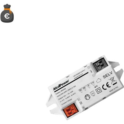 ALCAPOWER Alimentatore Switching Per Illuminotecnica 12w 12v 1a Ip20, Compatto E Protetto Da Sovraccarico, Sovratensione E Cortocircuito 12w1a ALCAPOWER Alimentatore Switching Per Illuminotecnica 12w 12v 1a Ip20, Compatto E Protetto Da Sovraccarico, Sovratensione E Cortocircuito 12w1a